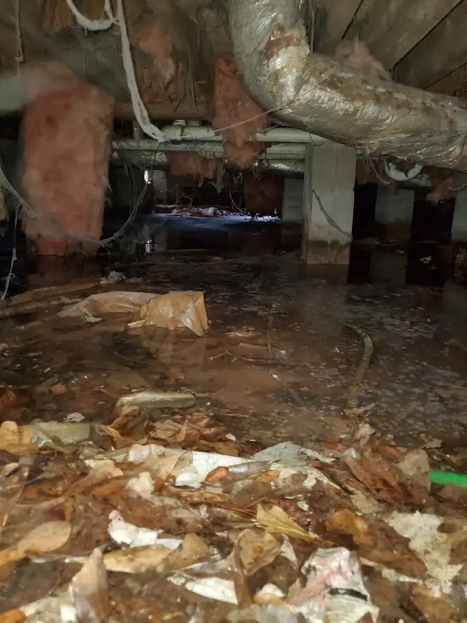 Crawl space flood assessment for Commercial Water Damage Restoration in Reedsburg